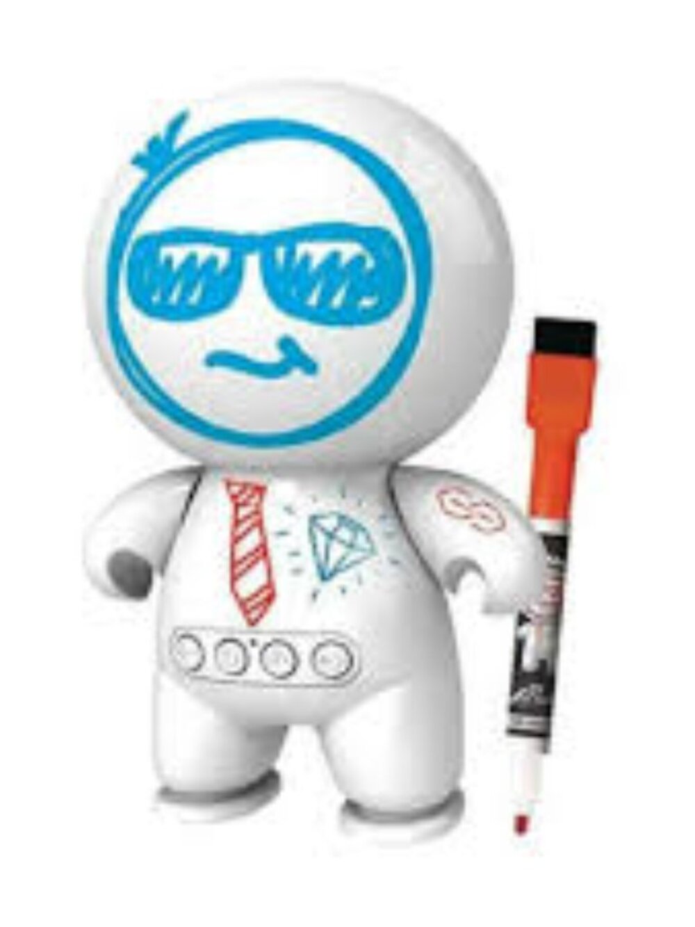 Boomie AmpMan DIY Dry Erase Wireless Bluetooth Speaker-NWT